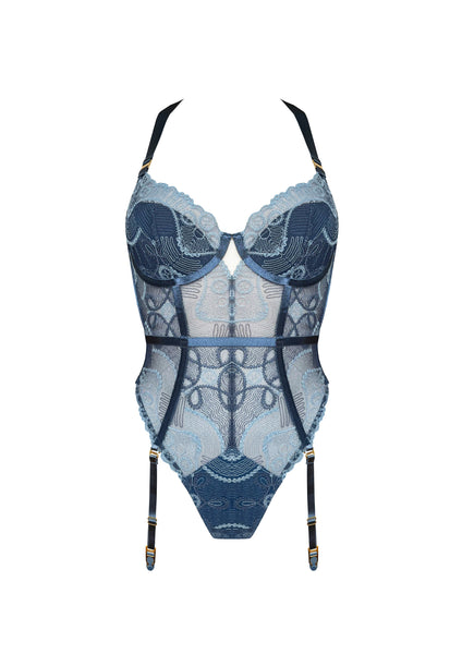 Bordelle Luxury Underwear Tierra Lace Bodysuit Black