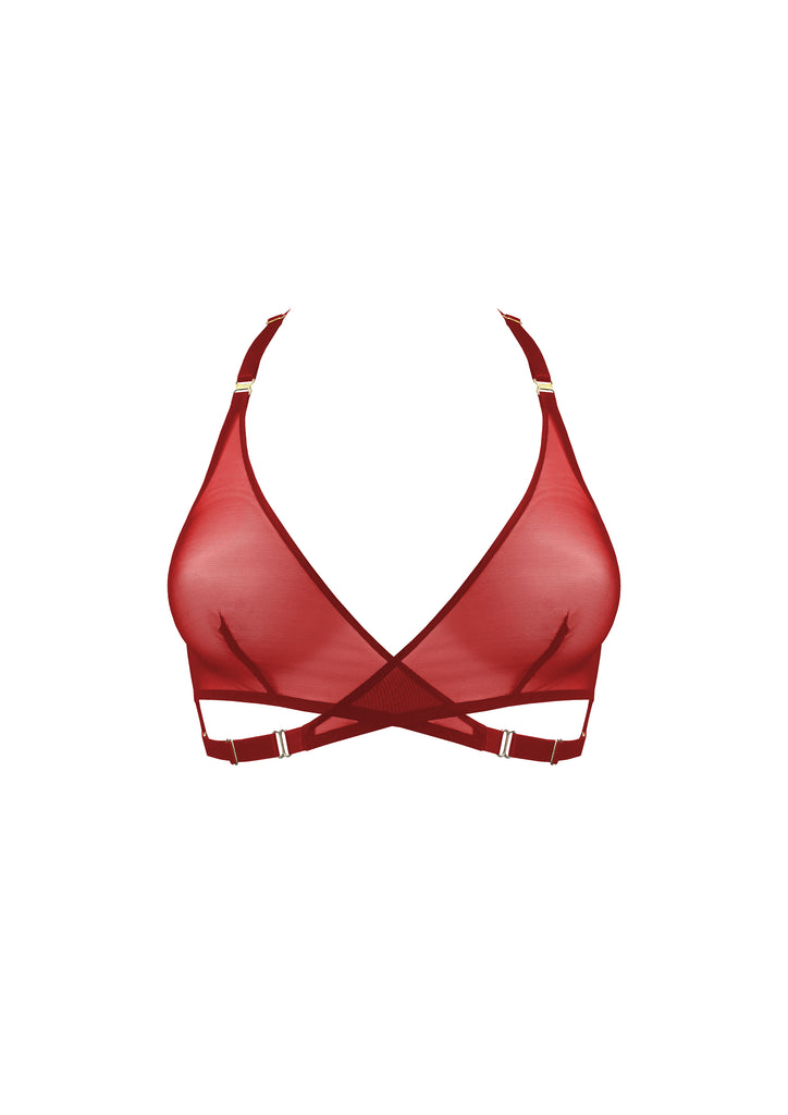 Art Deco Mesh Wrap Bra