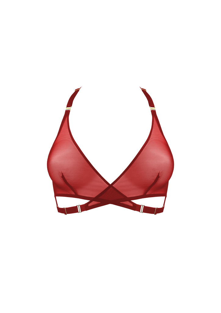 Art Deco Mesh Wrap Bra