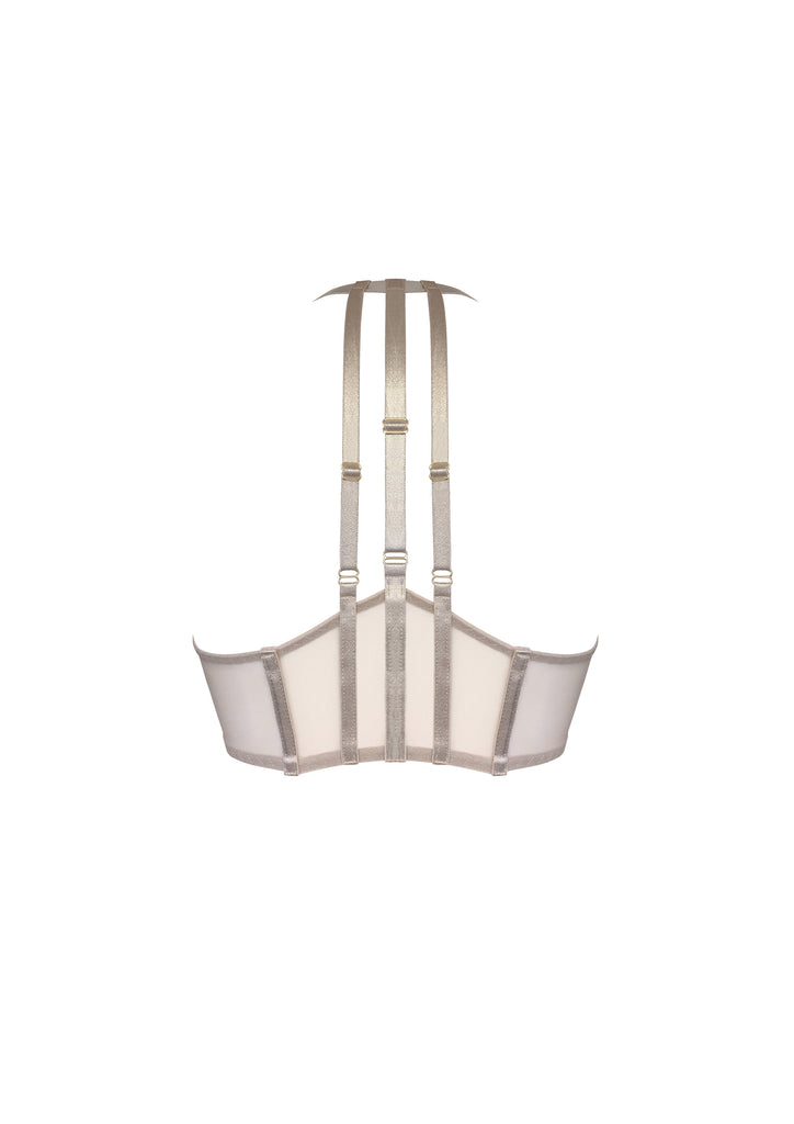 Art Deco Mesh Wrap Bra