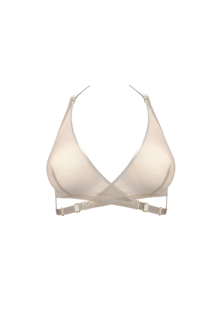 Art Deco Mesh Wrap Bra