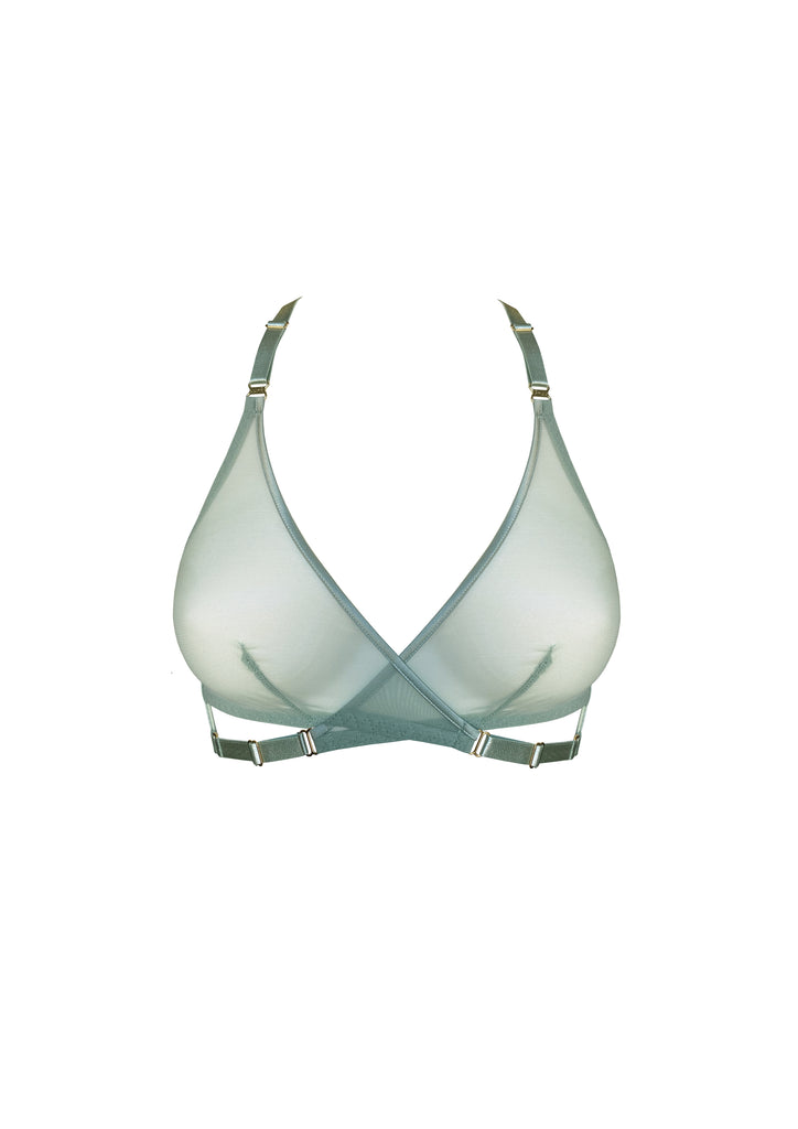 The Essentials Art Deco Mesh Wrap Bra