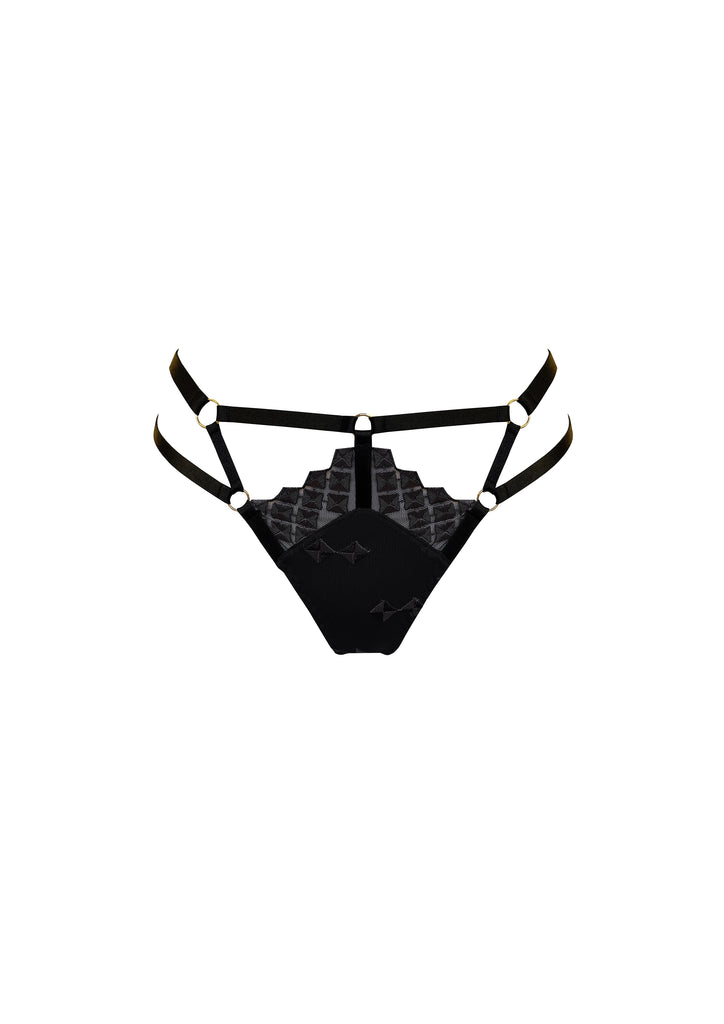 Square Lace Revived Strap Thong