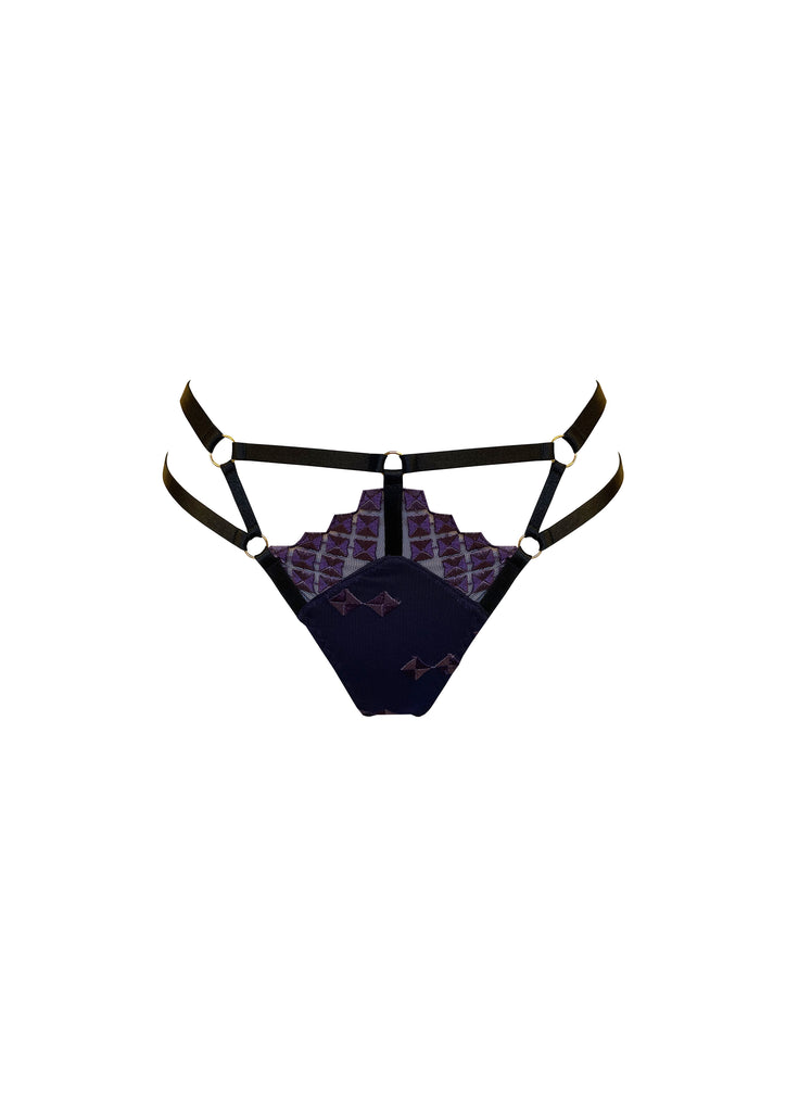 Square Lace Revived Strap Thong