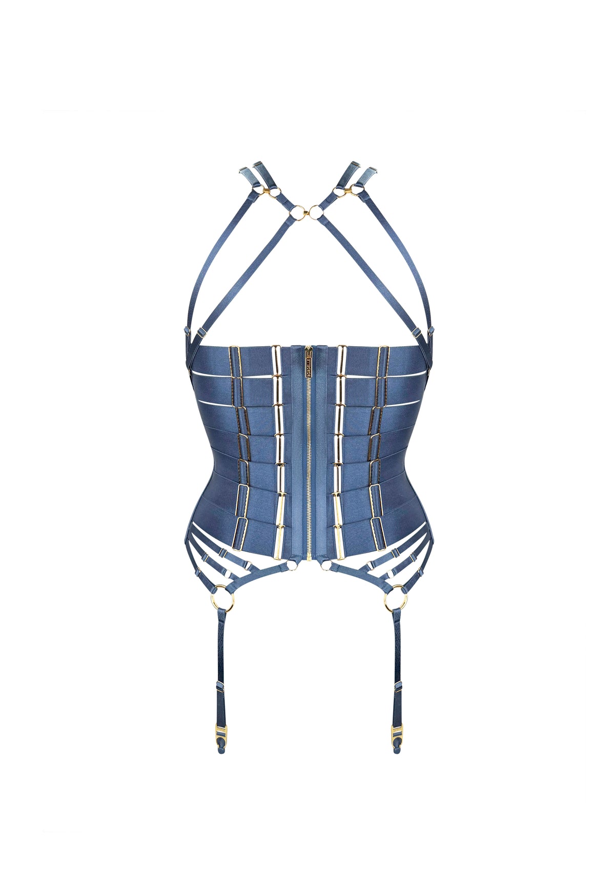 Melusina Denim Blue Basque – Bordelle