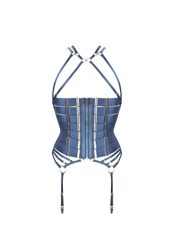 Melusina Denim Blue Basque – Bordelle