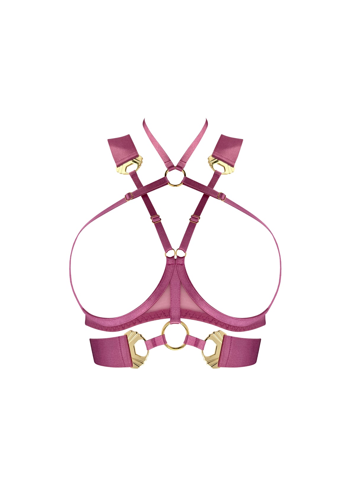 Goddes Raspberry Bra Raspberry Melusina Open Cup Ouvert Wire Bra – Bordelle