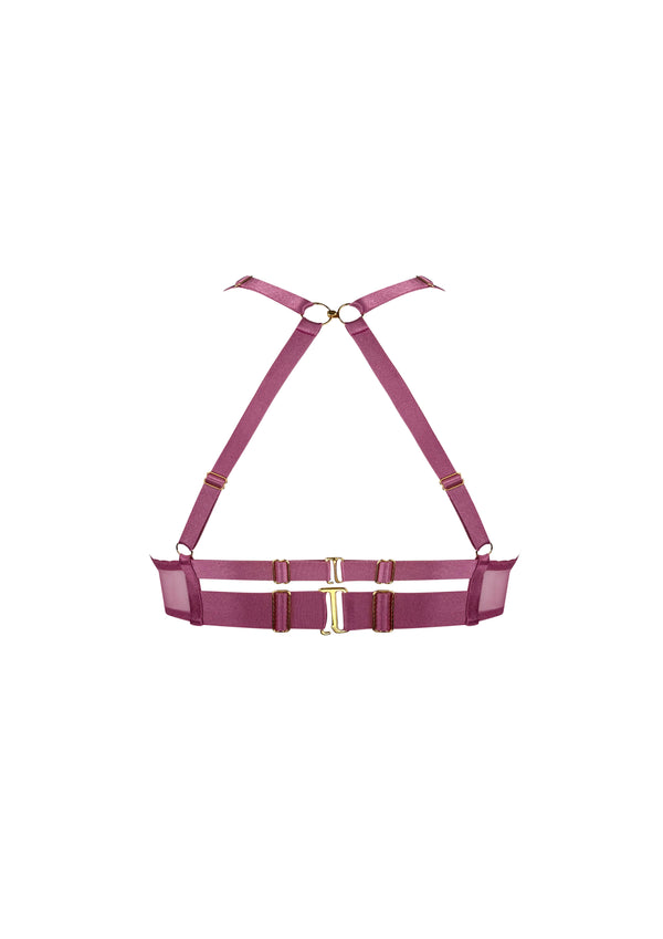 Goddes Raspberry Bra Melusina Raspberry Pink Plunge Bra – Bordelle