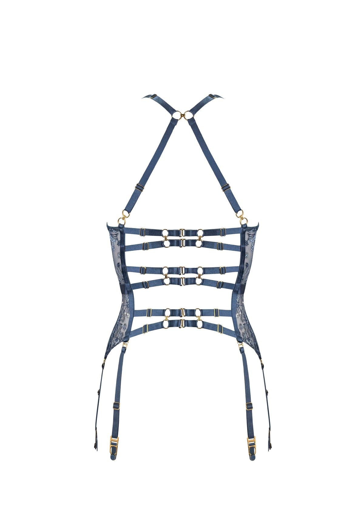 Theia Basque Denim | Blue Lace Lingerie – Bordelle