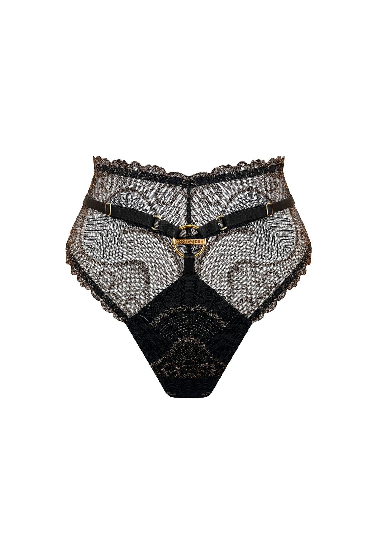 Culotte String Matalan Taille 8 - Noir Avec Broderie Dorée, Neuf Avec étiquettes