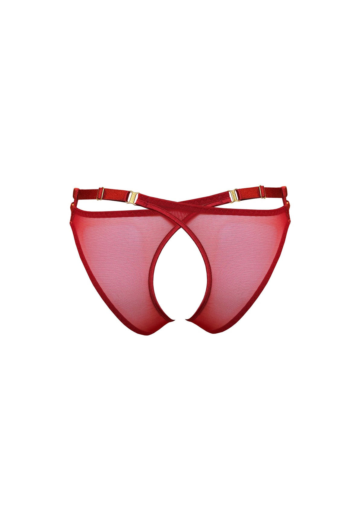 Bordelle Luxury Underwear Satin Elastic Strappy Signature Mesh Peep ...