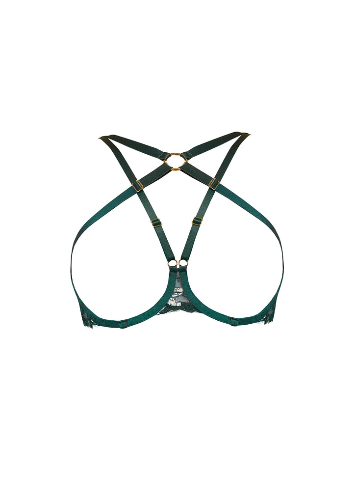 Vita Lace Multi-Style Wire Basque Corset Waspie Eden Green – Bordelle